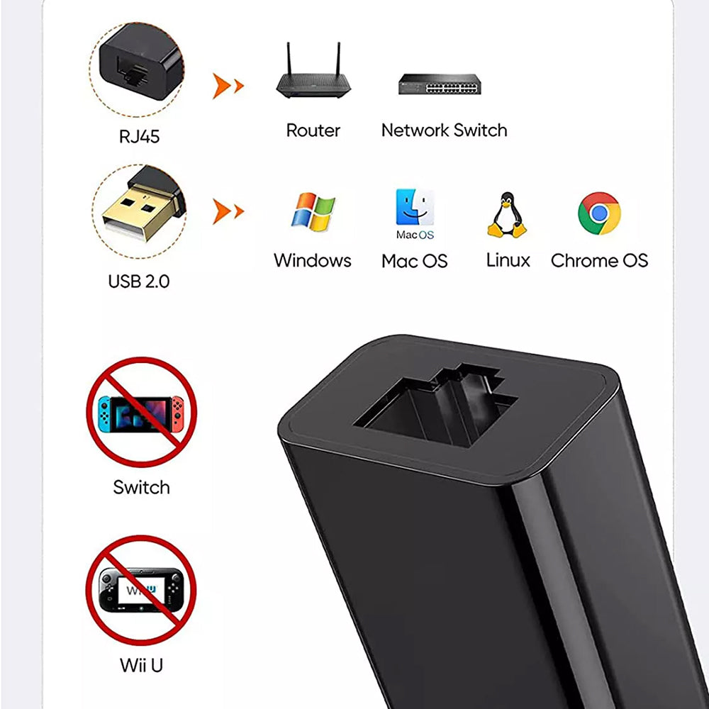Placa de Red Techsuit AC19, RJ45, USB, Negra