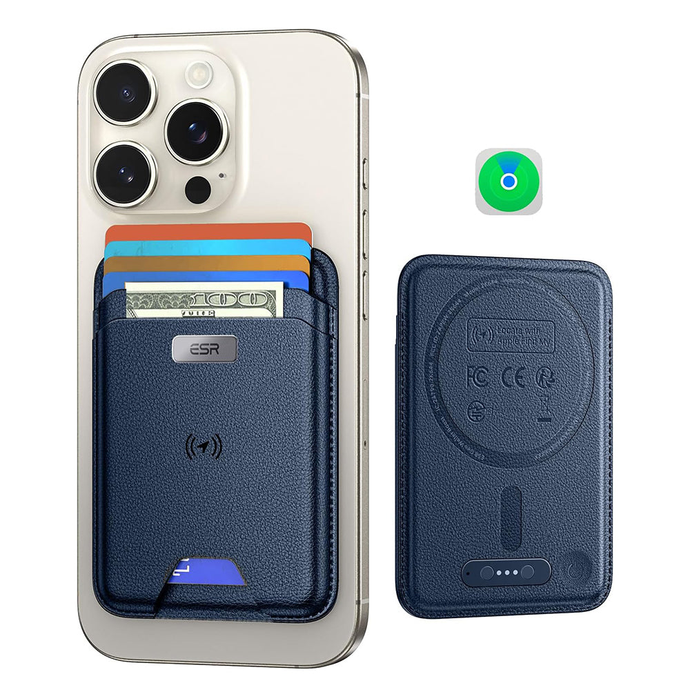 Cartera Magsafe, ESR, Classic Geo, Azul Marino