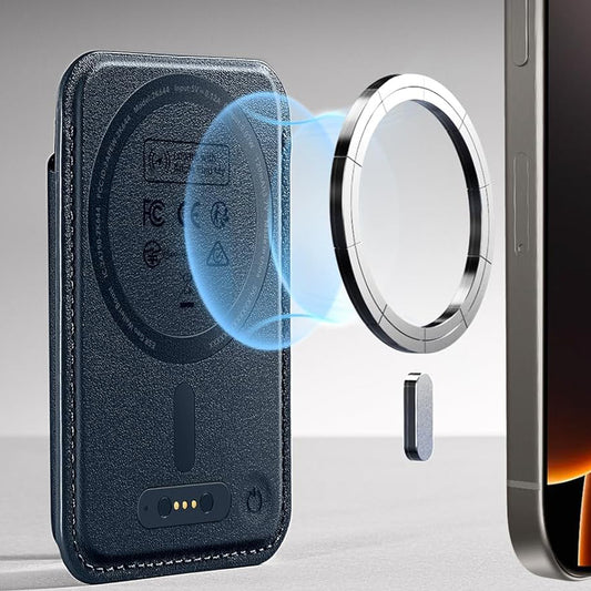 Cartera Magsafe, ESR, Classic Geo, Azul Marino