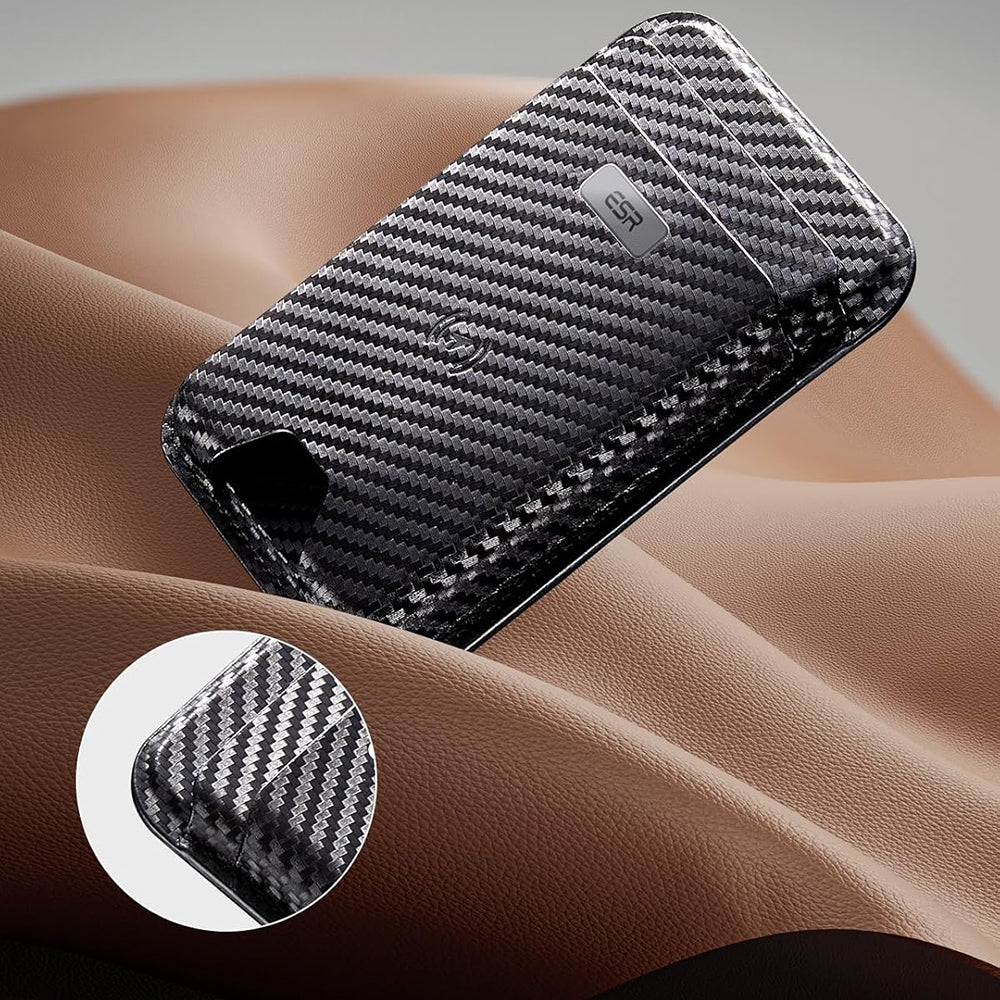 Cartera Magsafe, ESR, Classic Geo Carbon, Negro