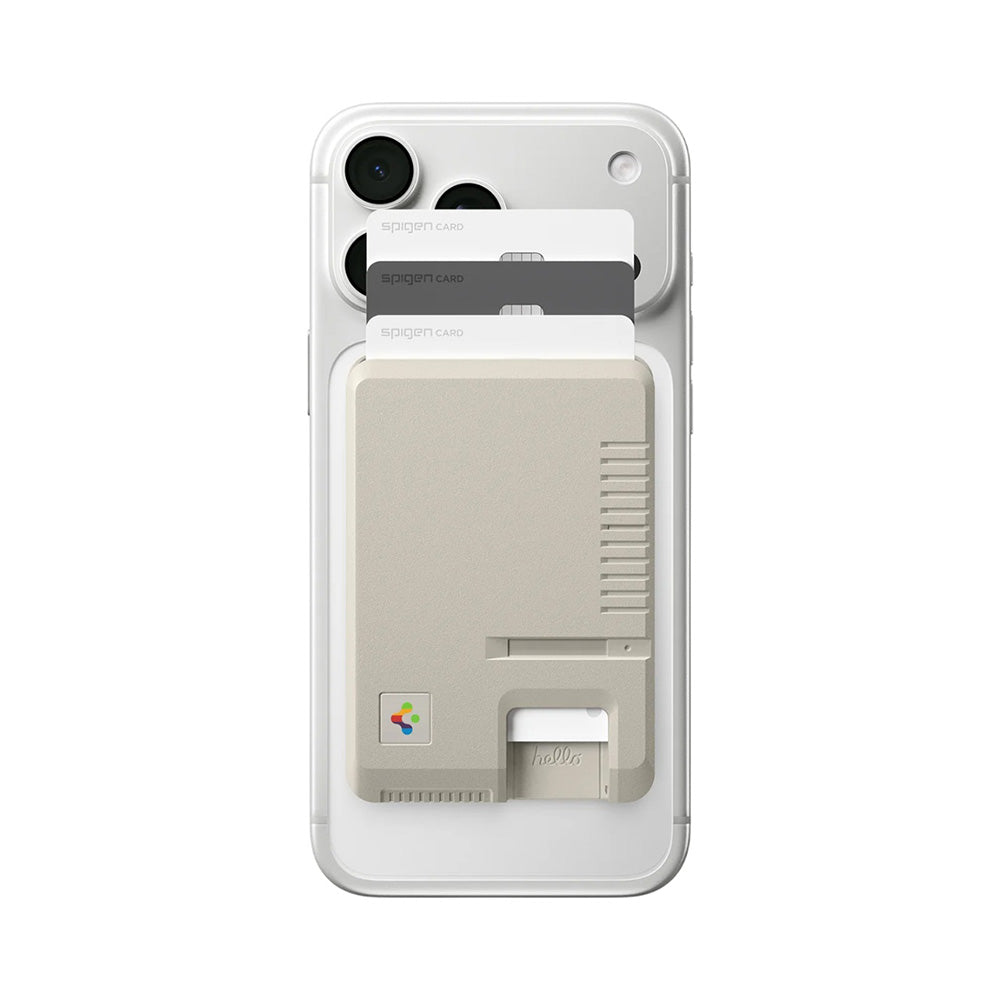 Cartera MagSafe, Spigen, Classic LS, Beige AFA10949