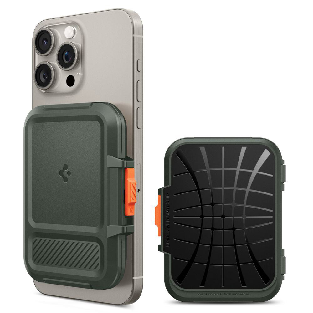 Cartera Magsafe, Spigen, Lock Fit, Verde AFA08528