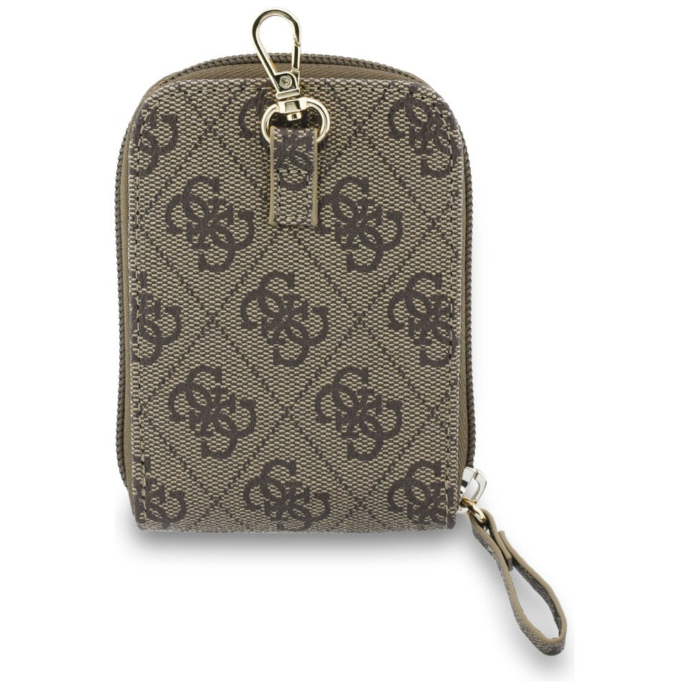 Cartera y Cordón para Teléfono Guess 4G Metal Logo, Marrón