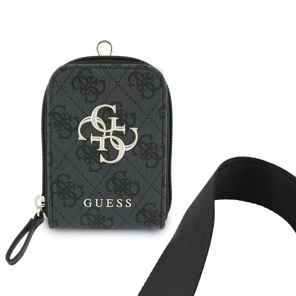 Cartera y Cordón para Teléfono Guess 4G Metal Logo, Negro