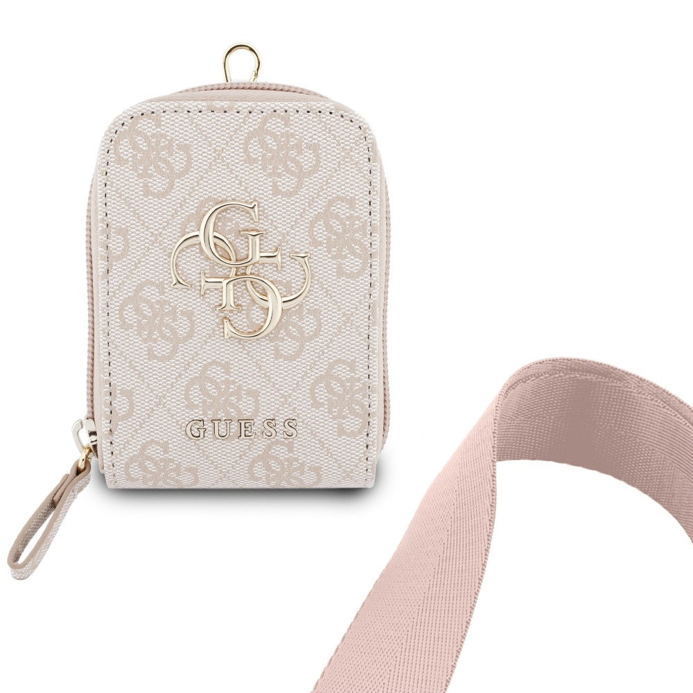Cartera y Cordón para Teléfono Guess 4G Metal Logo, Rosa