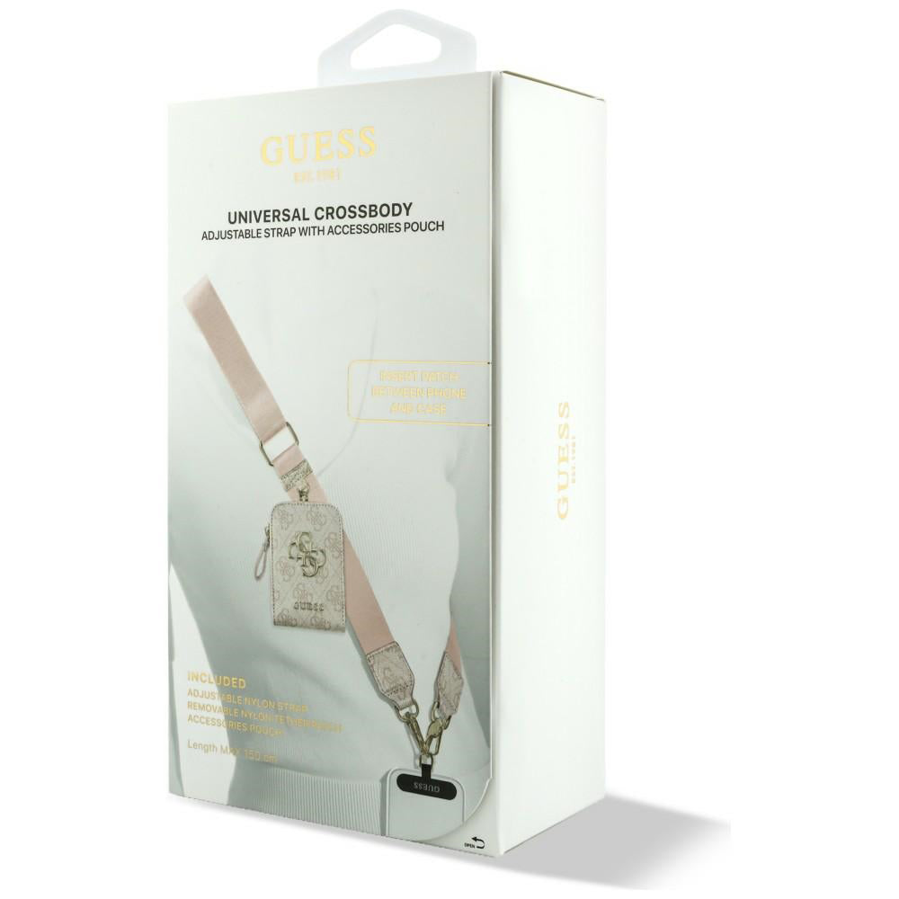 Cartera y Cordón para Teléfono Guess 4G Metal Logo, Rosa