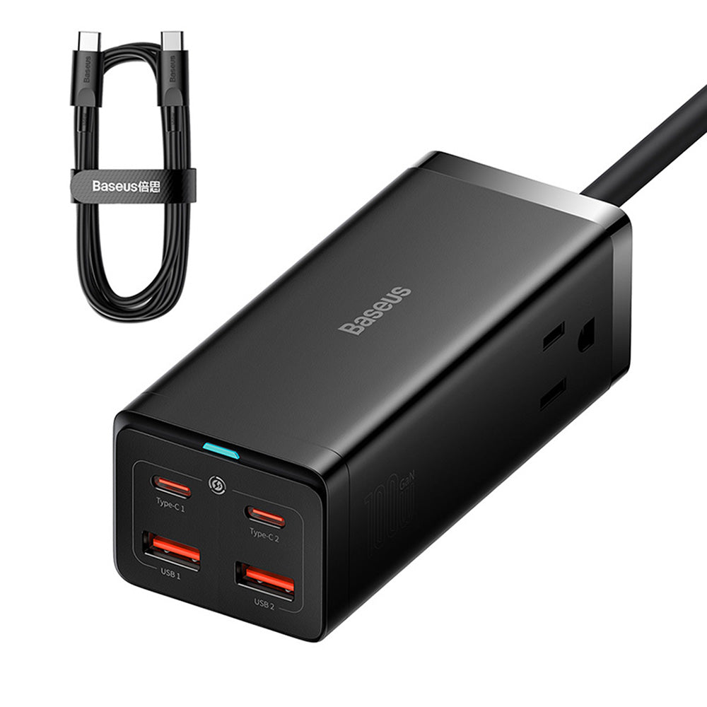 Baseus PowerCombo US, 1 x Enchufe, Negro PSZM000201