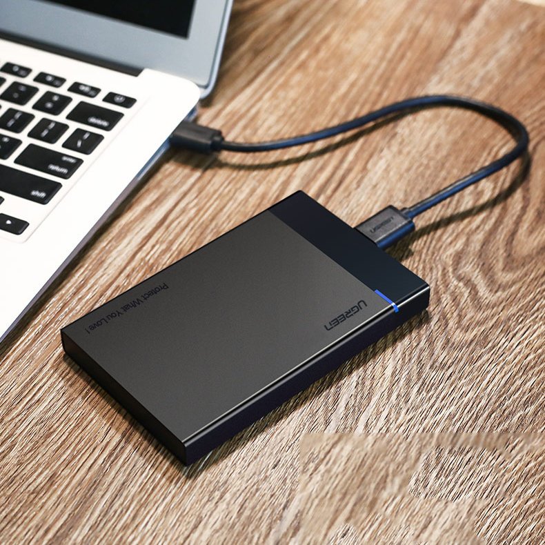 Rack UGREEN US221 para HDD / SSD SATA de 2.5 pulgadas, USB 3.2, Negro