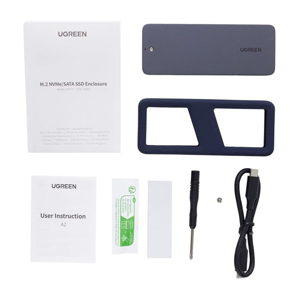 Rack UGREEN CM777 (25665) para SSD M.2 NVMe, Negro