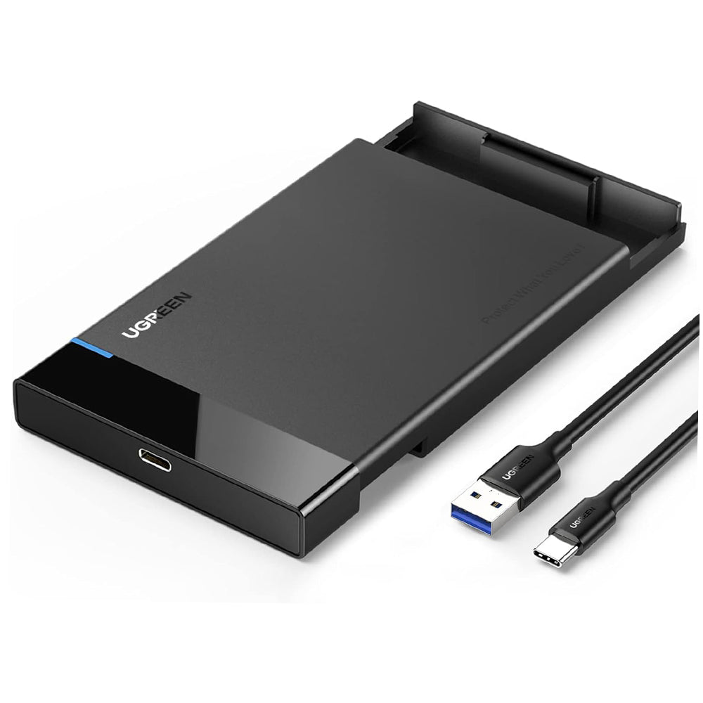 Rack UGREEN US221 (50743) para HDD / SSD SATA 2.5 pulgadas, USB-C, Negro