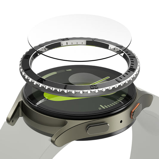 Marco de Protección Ringke Premium Styling para Samsung Galaxy Watch7 40mm, Modelo 3, Negro