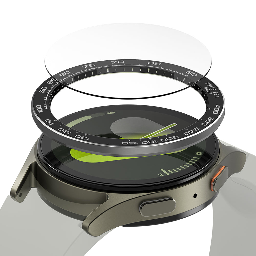 Marco de Protección Ringke Premium Styling para Samsung Galaxy Watch7 44mm, Modelo 1, Negro