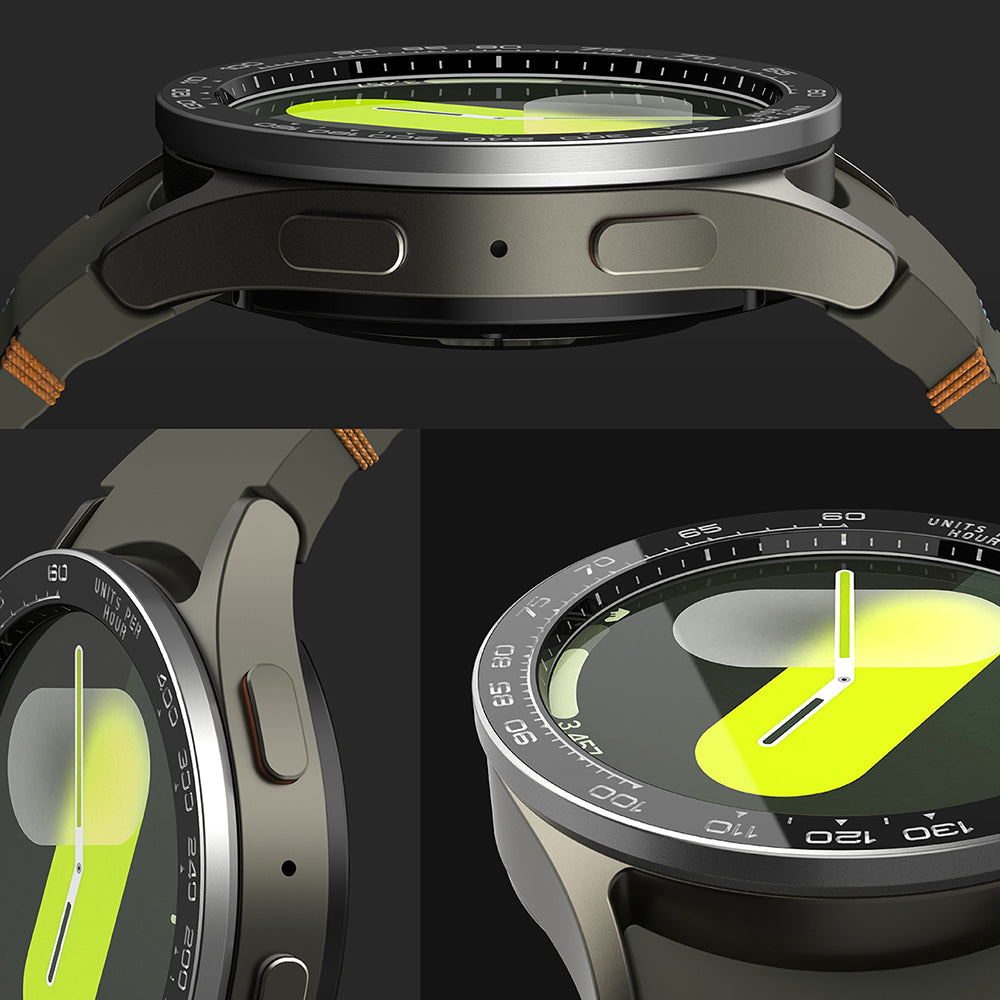 Marco de Protección Ringke Premium Styling para Samsung Galaxy Watch7 44mm, Modelo 1, Negro
