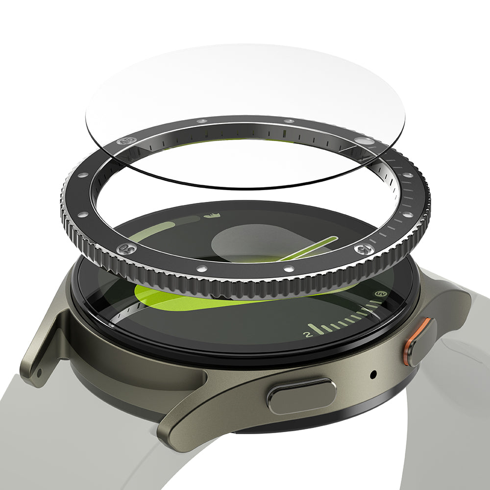 Marco de Protección Ringke Premium Styling para Samsung Galaxy Watch7 44mm, Modelo 2, Negro