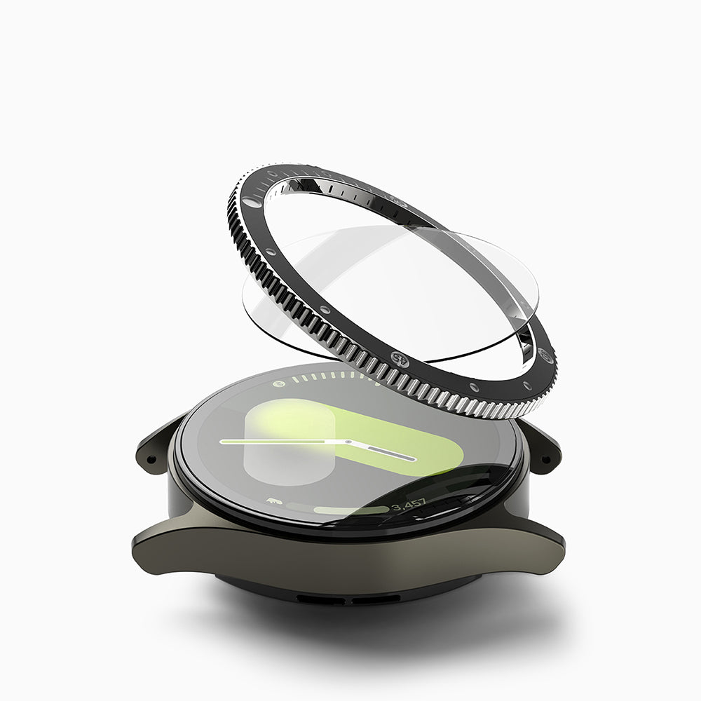 Marco de Protección Ringke Premium Styling para Samsung Galaxy Watch7 44mm, Modelo 2, Negro