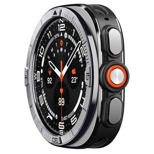 Marco Protector Spigen Tune Pilot para Samsung Galaxy Watch Ultra2, Plateado ACS11616