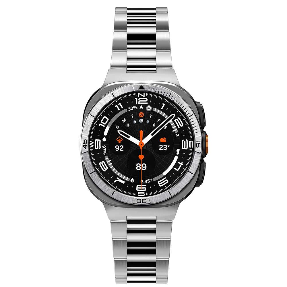 Marco Protector Spigen Tune Pilot para Samsung Galaxy Watch Ultra2, Plateado ACS11616