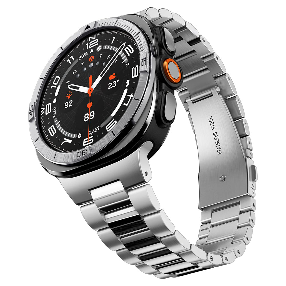 Marco Protector Spigen Tune Pilot para Samsung Galaxy Watch Ultra2, Plateado ACS11616
