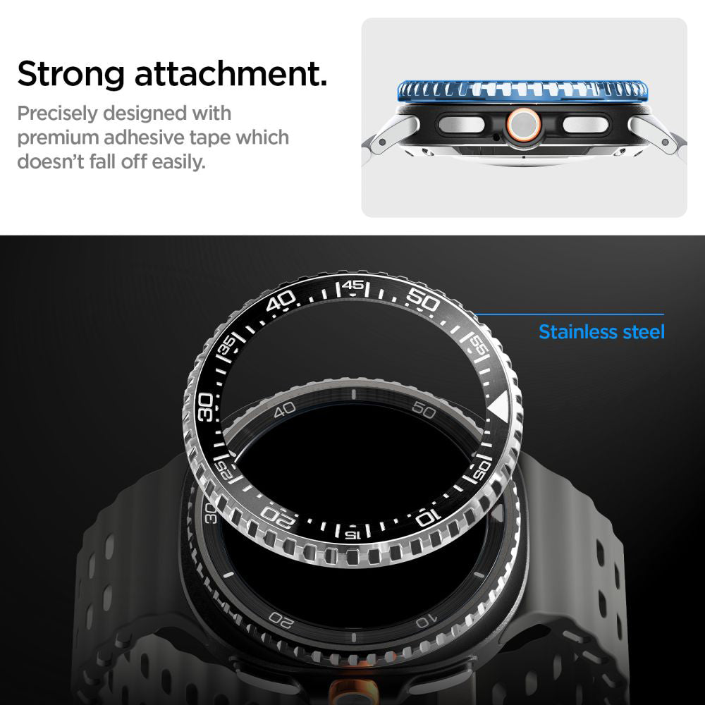 Marco de Protección Spigen Tune Pro Diver para Samsung Galaxy Watch8 Classic, Negro