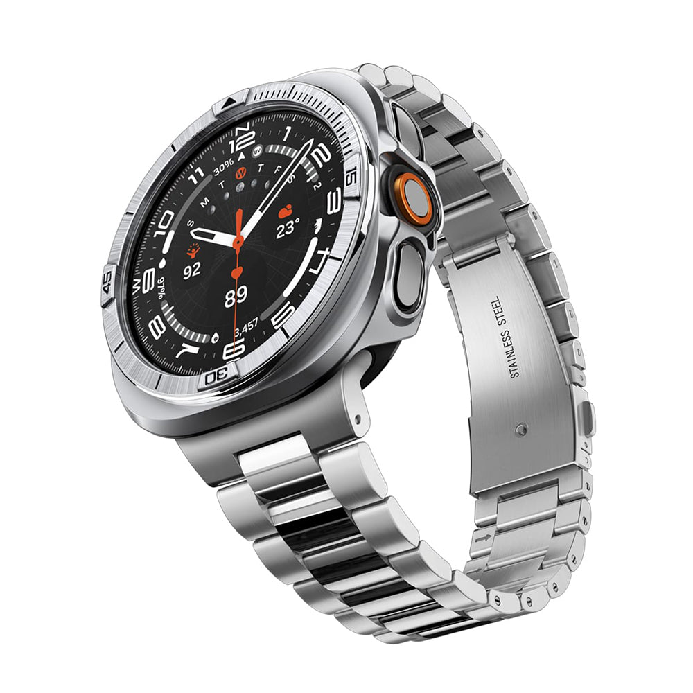 Marco Protector Spigen Tune Pro Pilot para Samsung Galaxy Watch Ultra2, Plateado ACS11618