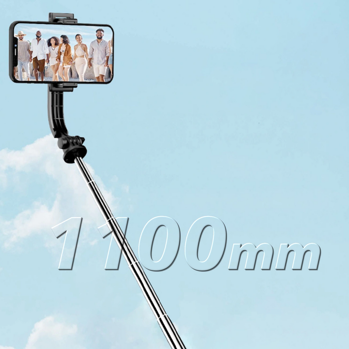 Selfie Stick Bluetooth Dudao F18S 4en1, Universal, Negro
