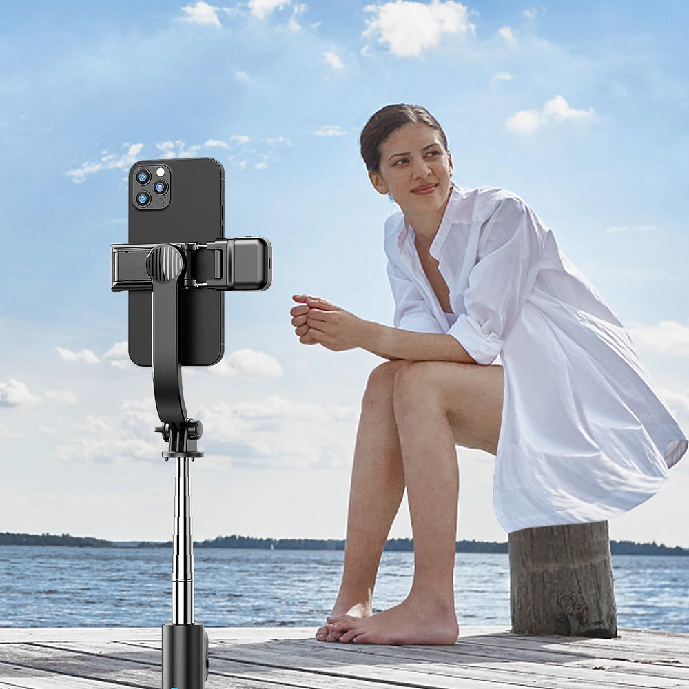Selfie Stick Bluetooth Techsuit C01s, Universal, Negro