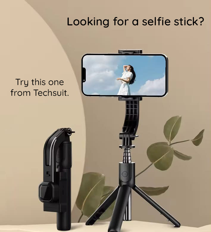 Selfie Stick Bluetooth Techsuit C06, Universal, Negro