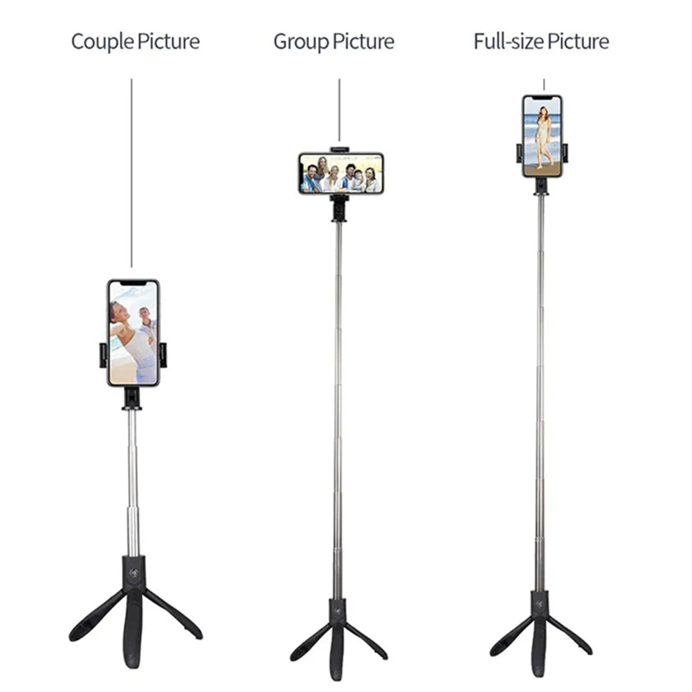 Selfie Stick Bluetooth Techsuit K06, Universal, Negro