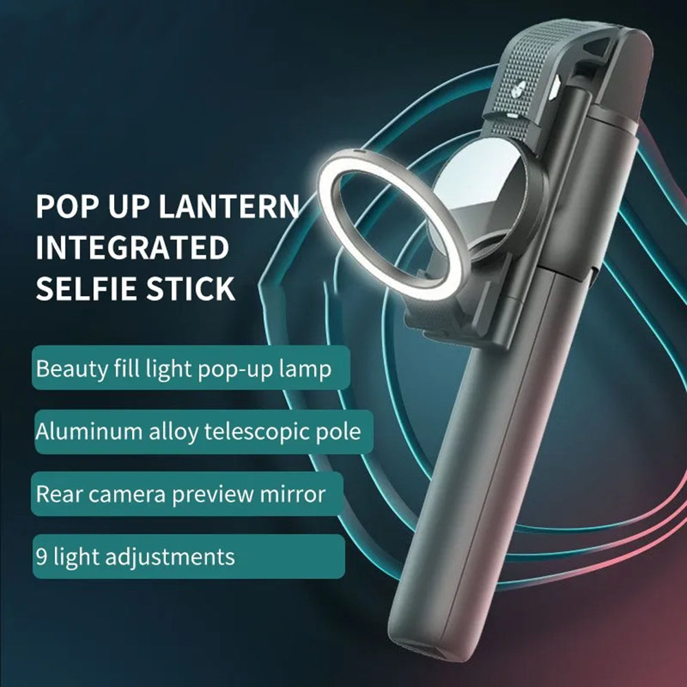 Selfie Stick Bluetooth Techsuit K13, Universal, Negro