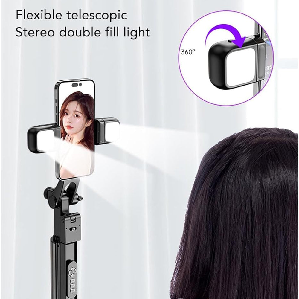 Selfie Stick Bluetooth Techsuit K30S, Universal, Negro