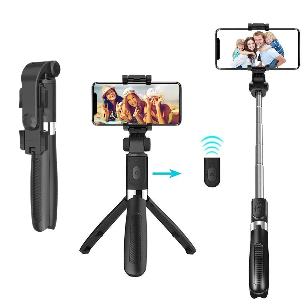 Selfie Stick Bluetooth Techsuit L01, Universal, Negro