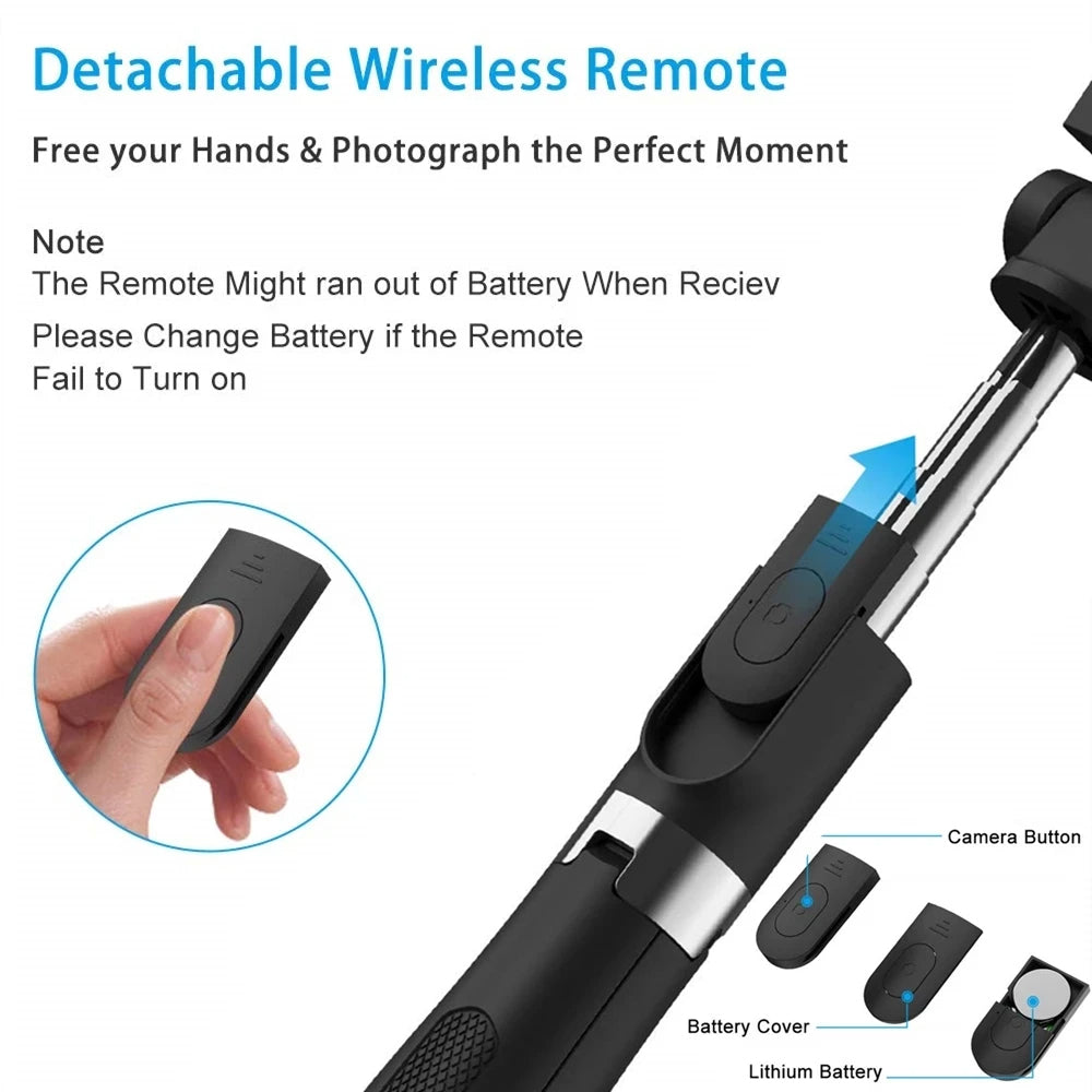 Selfie Stick Bluetooth Techsuit L01, Universal, Negro