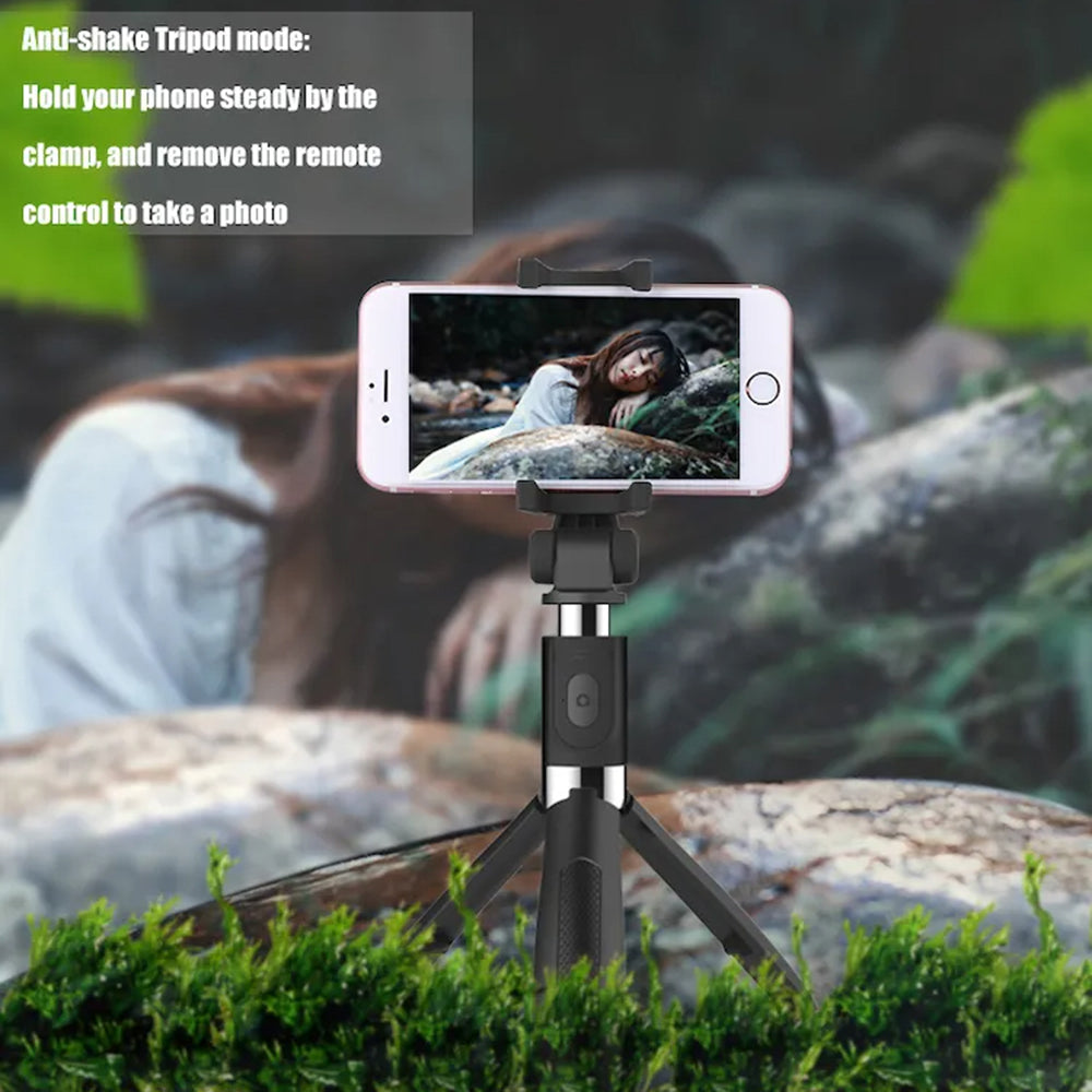 Selfie Stick Bluetooth Techsuit L01, Universal, Negro
