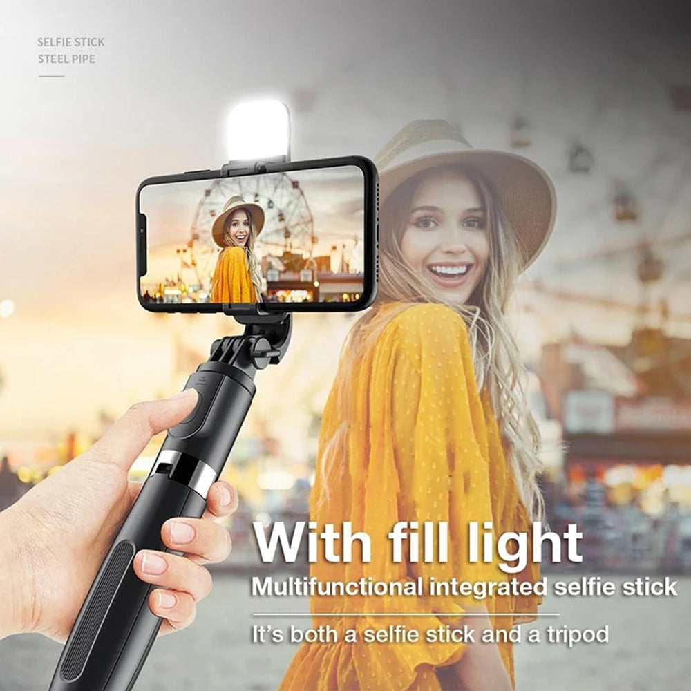 Selfie Stick Bluetooth Techsuit L02s, Universal, Negro