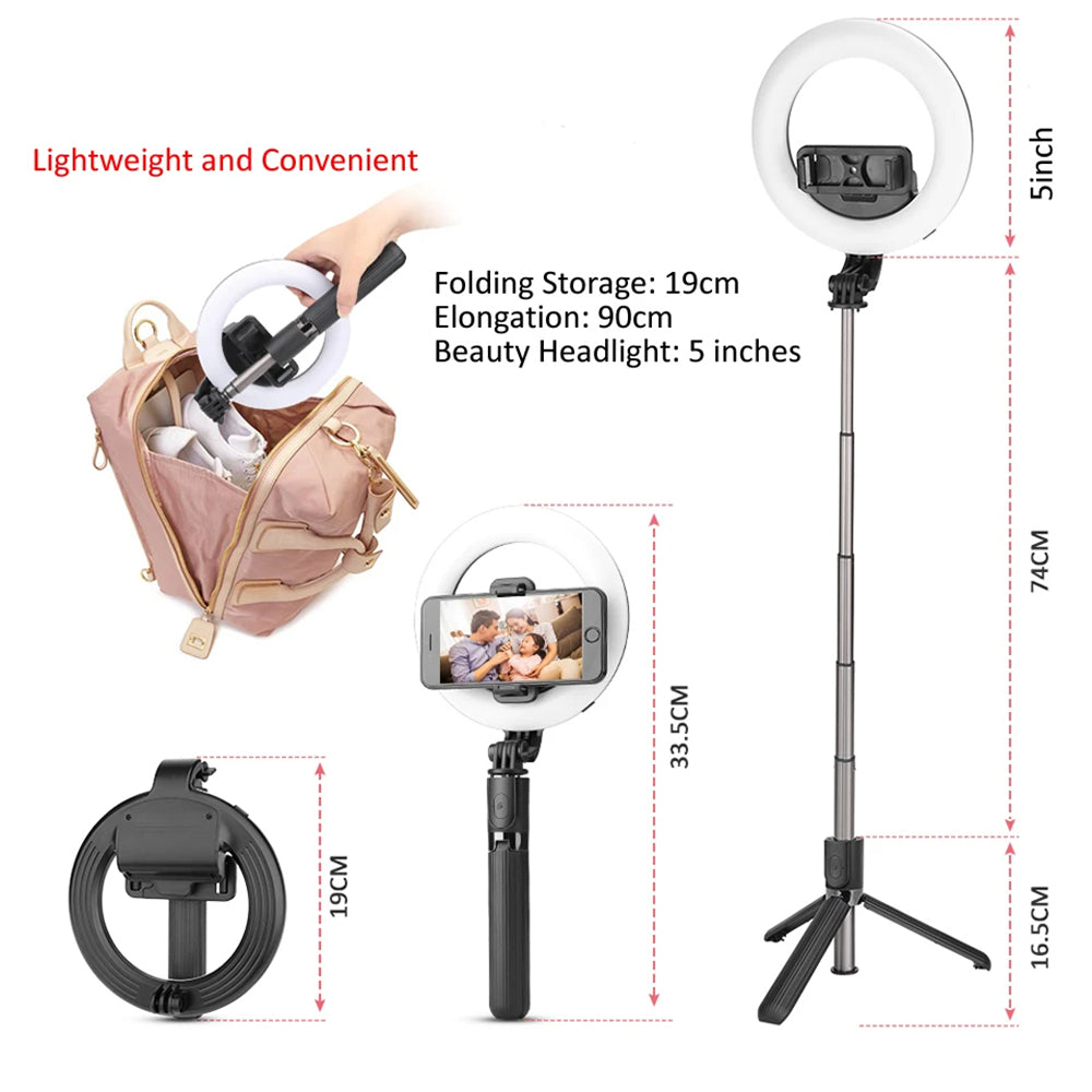 Selfie Stick Bluetooth Techsuit L07, Universal, Negro