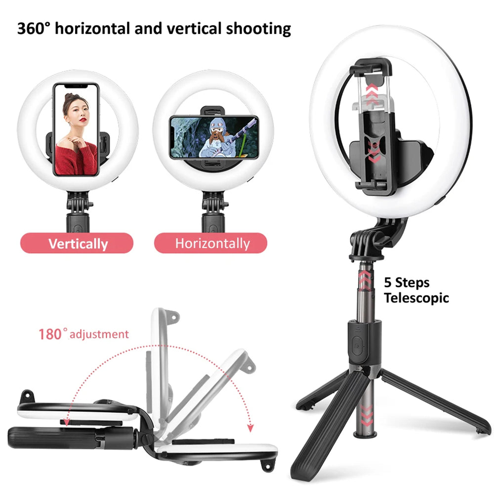 Selfie Stick Bluetooth Techsuit L07, Universal, Negro