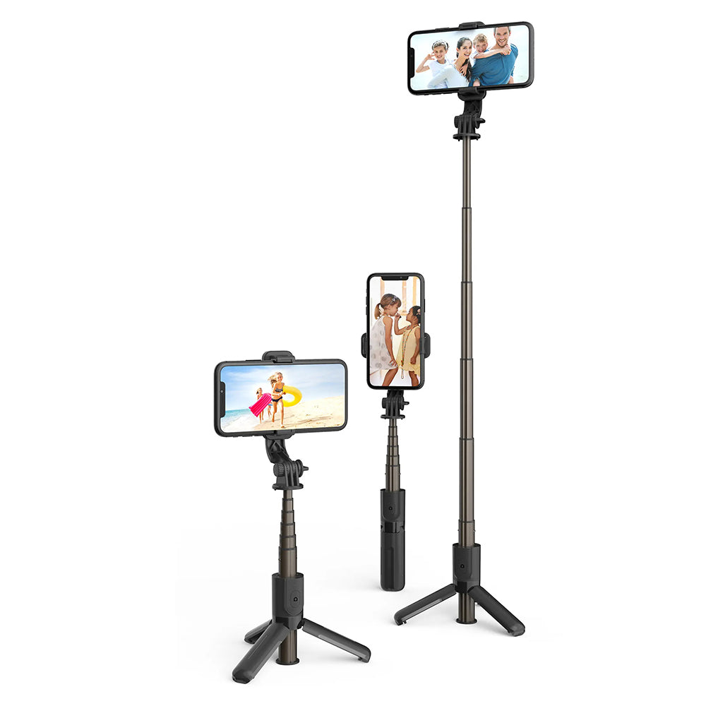 Selfie Stick Bluetooth Techsuit L10, Universal, Negro