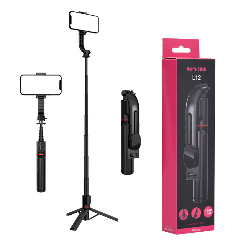Selfie Stick Bluetooth Techsuit L12, Universal, Negro