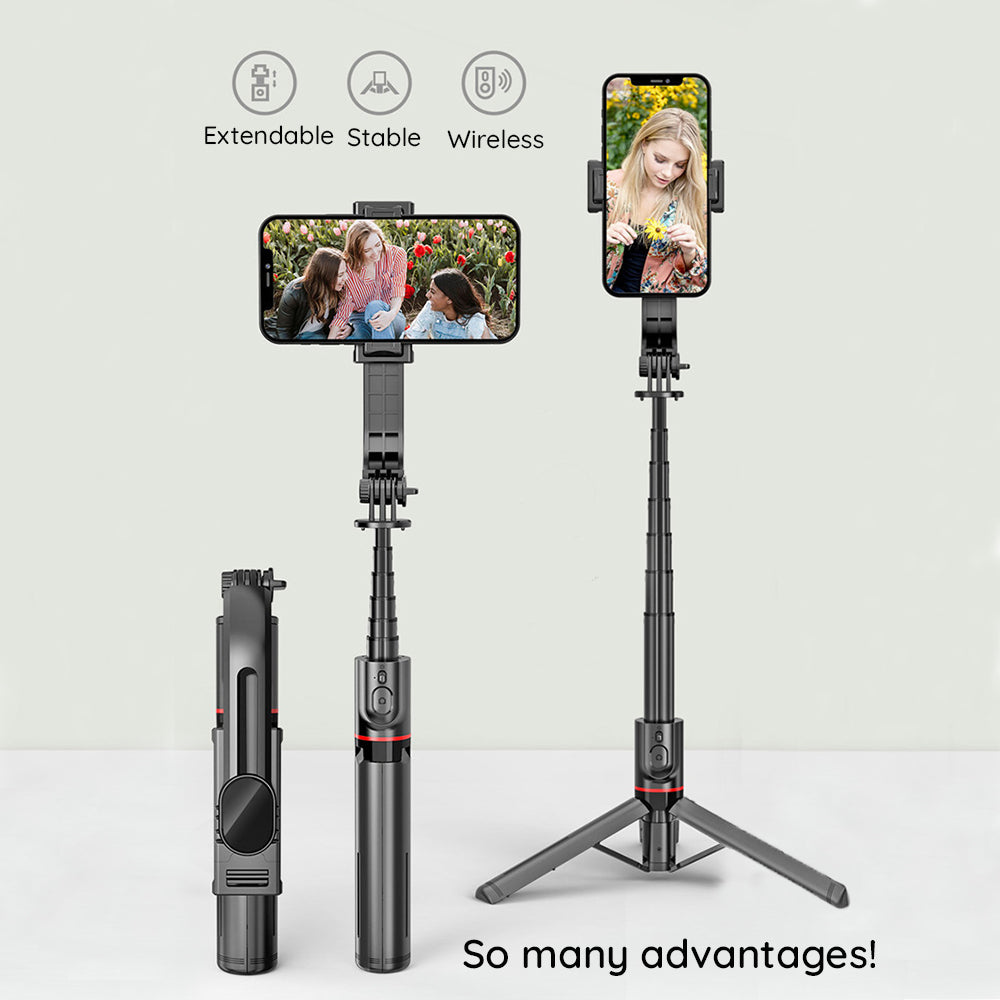 Selfie Stick Bluetooth Techsuit L12, Universal, Negro