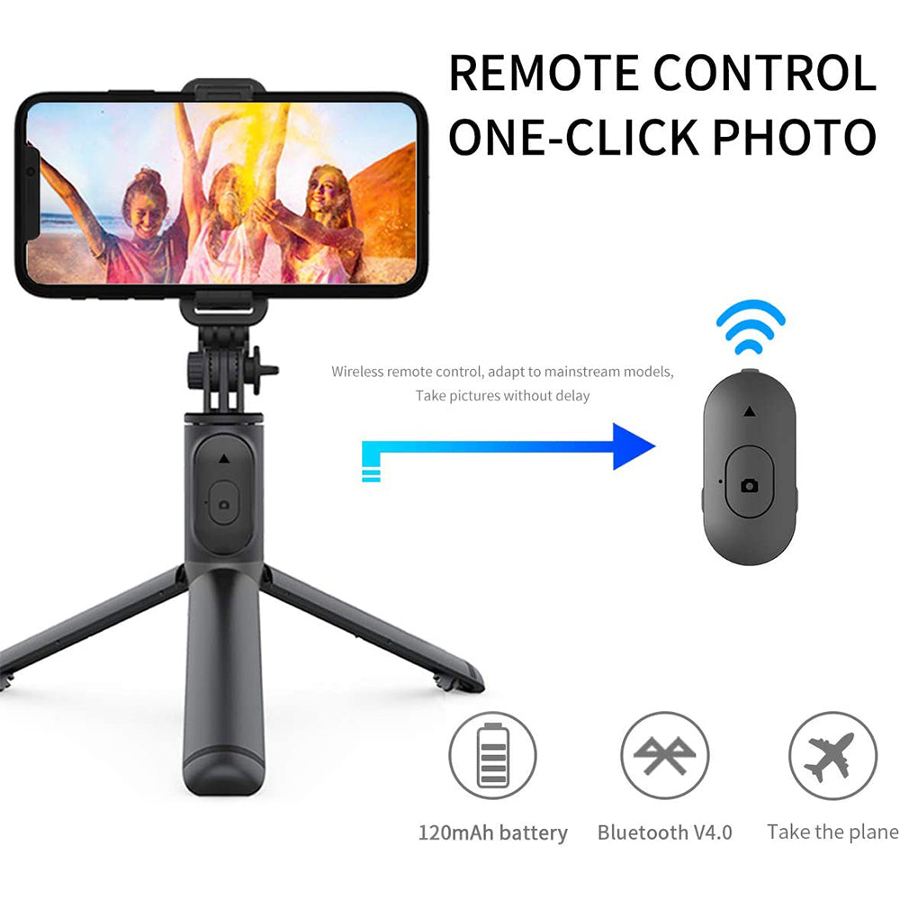 Selfie Stick Bluetooth Techsuit Q01, Universal, Negro