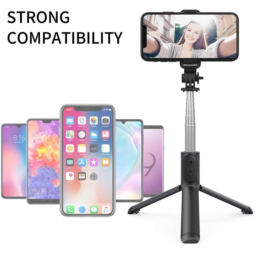 Selfie Stick Bluetooth Techsuit Q01, Universal, Negro