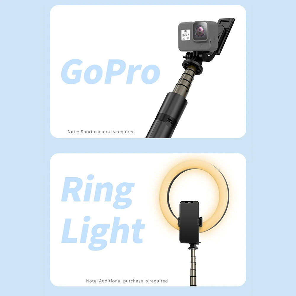 Selfie Stick Bluetooth Techsuit Q06, Universal, Negro