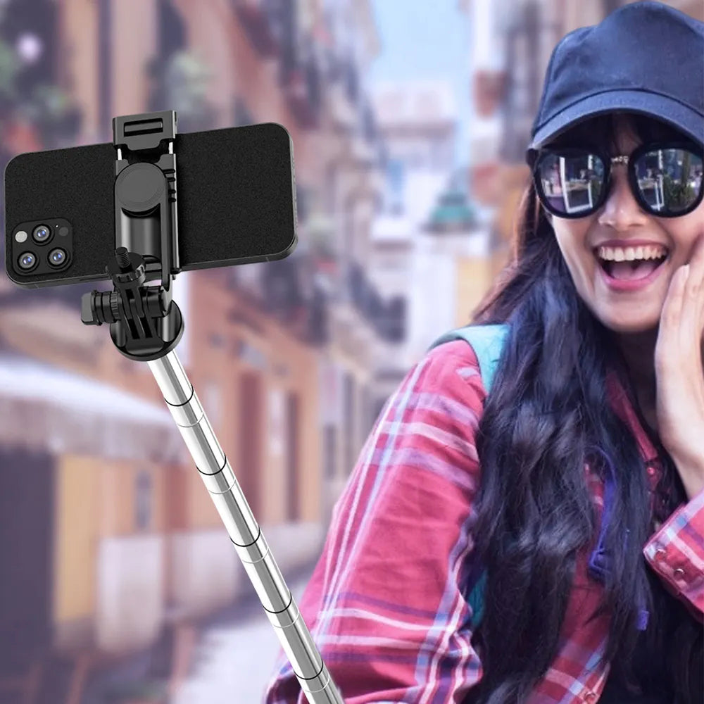 Selfie Stick Bluetooth Techsuit Q06, Universal, Negro