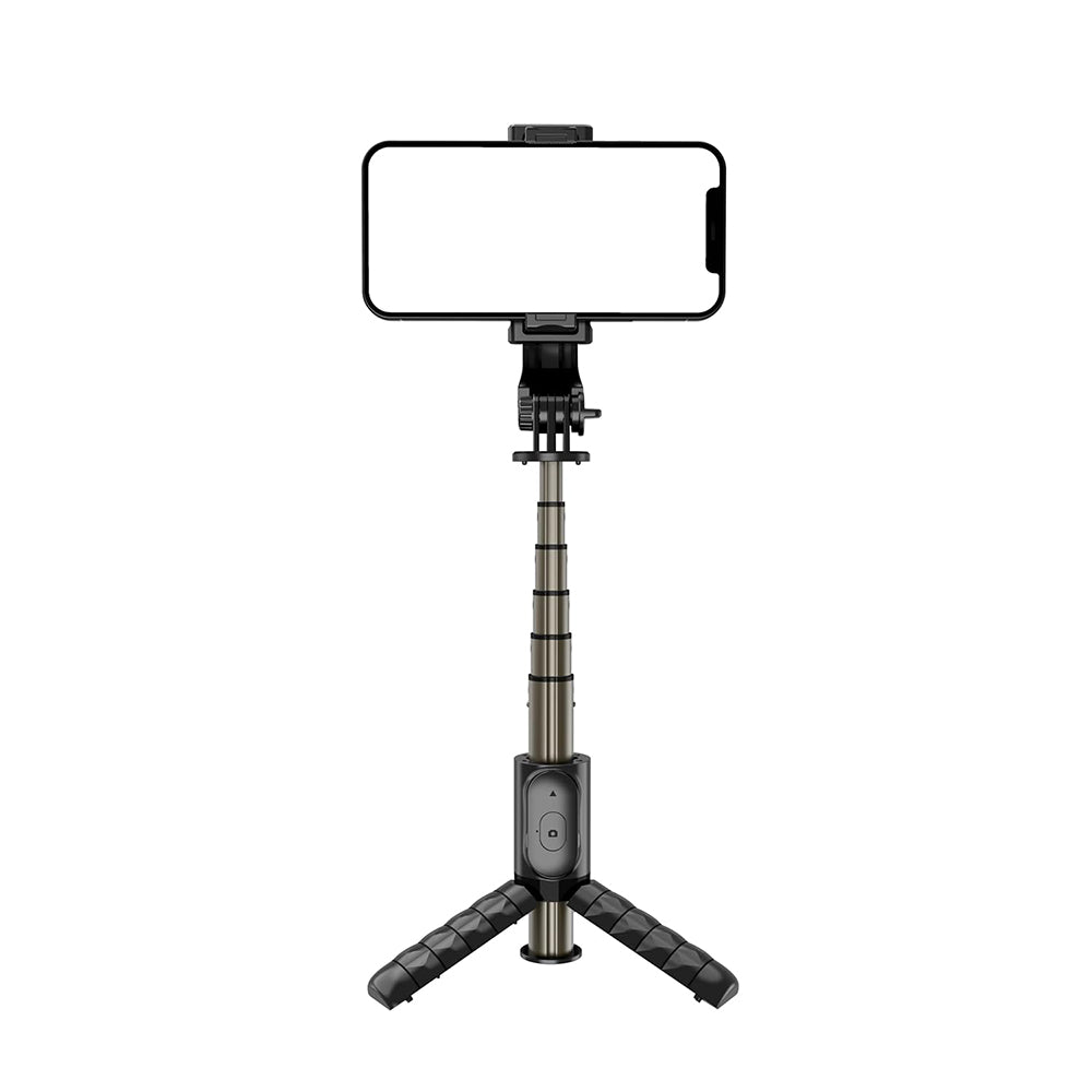 Selfie Stick Bluetooth Techsuit Q10, Universal, Negro