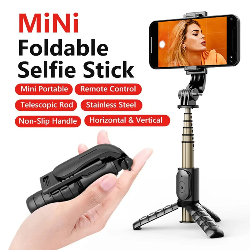 Selfie Stick Bluetooth Techsuit Q10, Universal, Negro