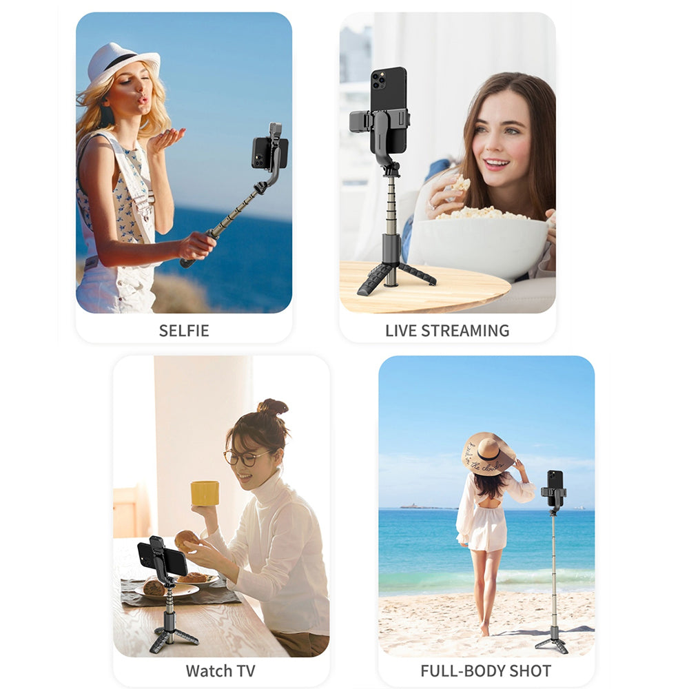 Selfie Stick Bluetooth Techsuit Q10s, Universal, Negro