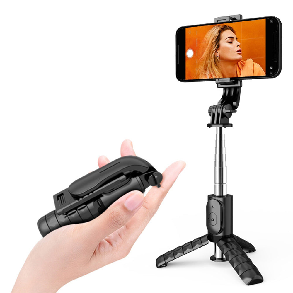 Selfie Stick Bluetooth Techsuit Q11, Universal, Negro