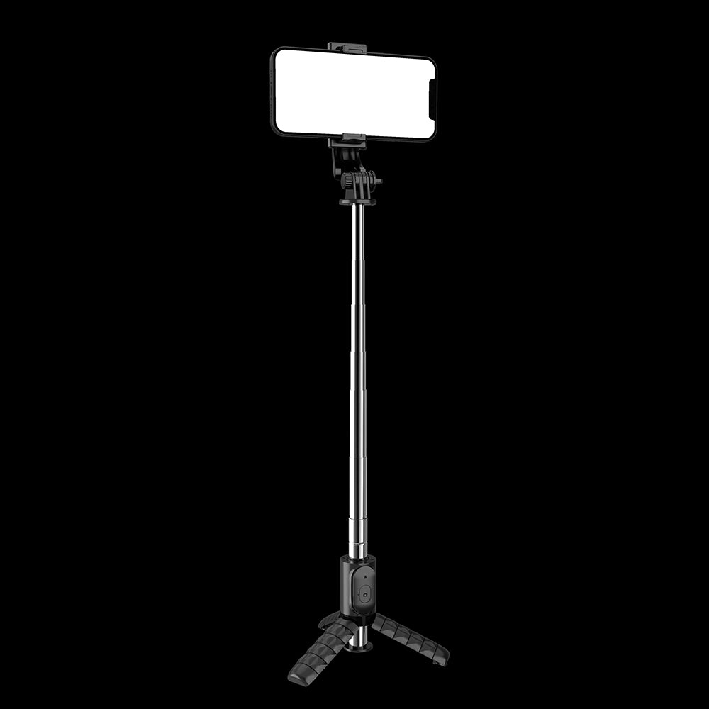 Selfie Stick Bluetooth Techsuit Q11, Universal, Negro