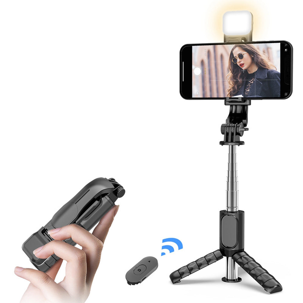 Selfie Stick Bluetooth Techsuit Q11s, Universal, Negro