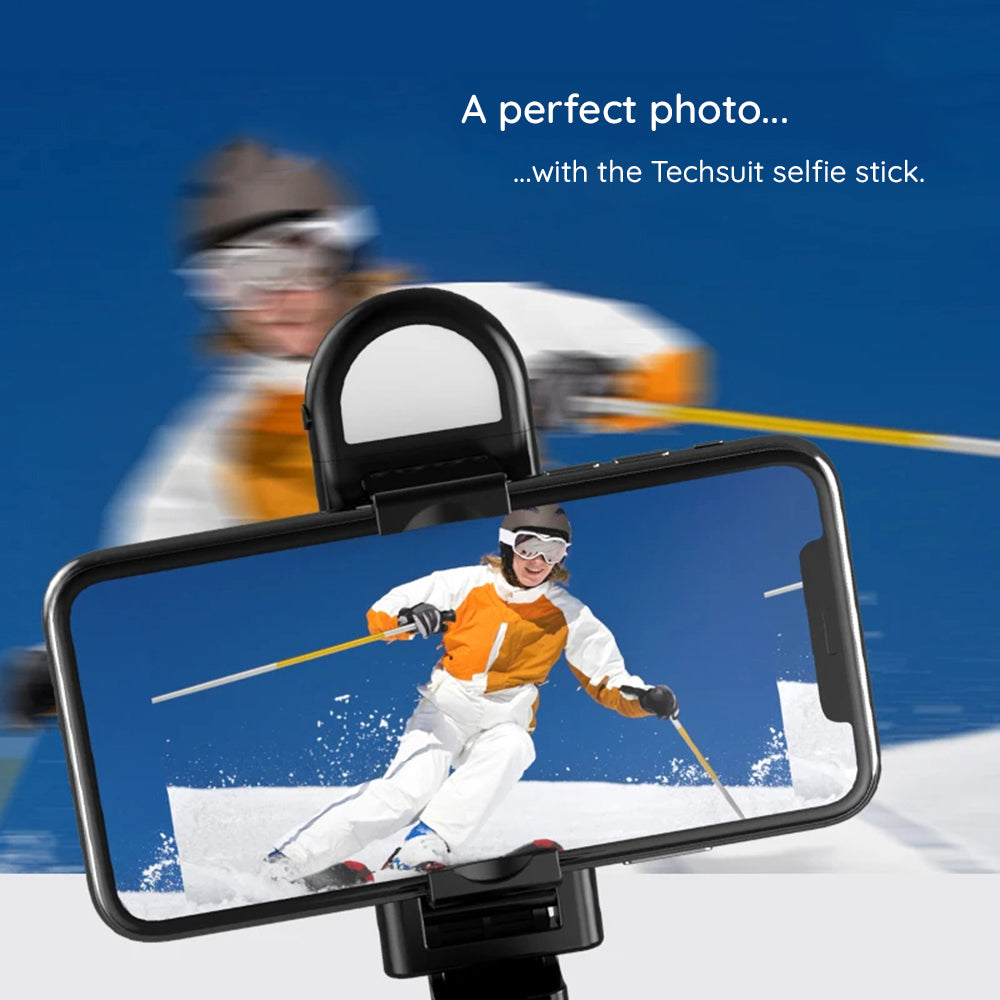 Selfie Stick Bluetooth Techsuit S01-S, Universal, Negro